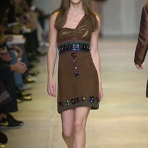 Prada collectible vintage runway bejeweled dress